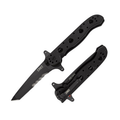 CRKT M16-13SFG 3.52 Inch Partially Serrated Black TiNi Tanto